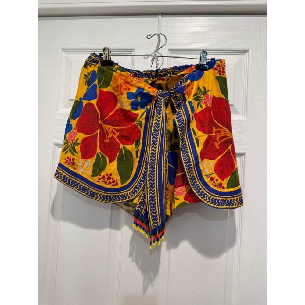 Farm Rio Yellow Floral Yard Shorts Sz Large